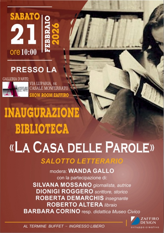 In Casale Monferrato s'inaugura la Biblioteca &laquo;Casa delle parole&raquo;